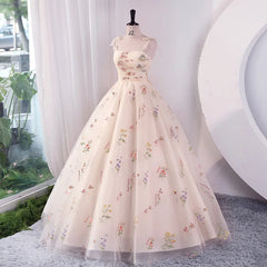 Broderie florale de luxe longues robes de soirée rose de bal de bal des occasions d'occasions de fête d'été robe de réception