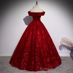 Charming Lace Sweetheart Off Shoulder Gown, Prom Party Dress