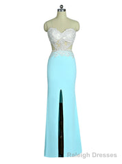 Prom Dresses Mermaid Sweetheart Lace Slit Sexy Open Back Women Long Evening Dresses