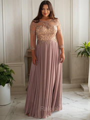 A-line/Princess Scoop Long Long Long Fun Mother of the Bride Dresss with Pleats