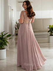 A-line/Princess Scoop Long Long Long Fun Mother of the Bride Dresss with Pleats