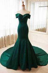 Charming Sweetheart Long Mermaid Gown, Green Party Dress